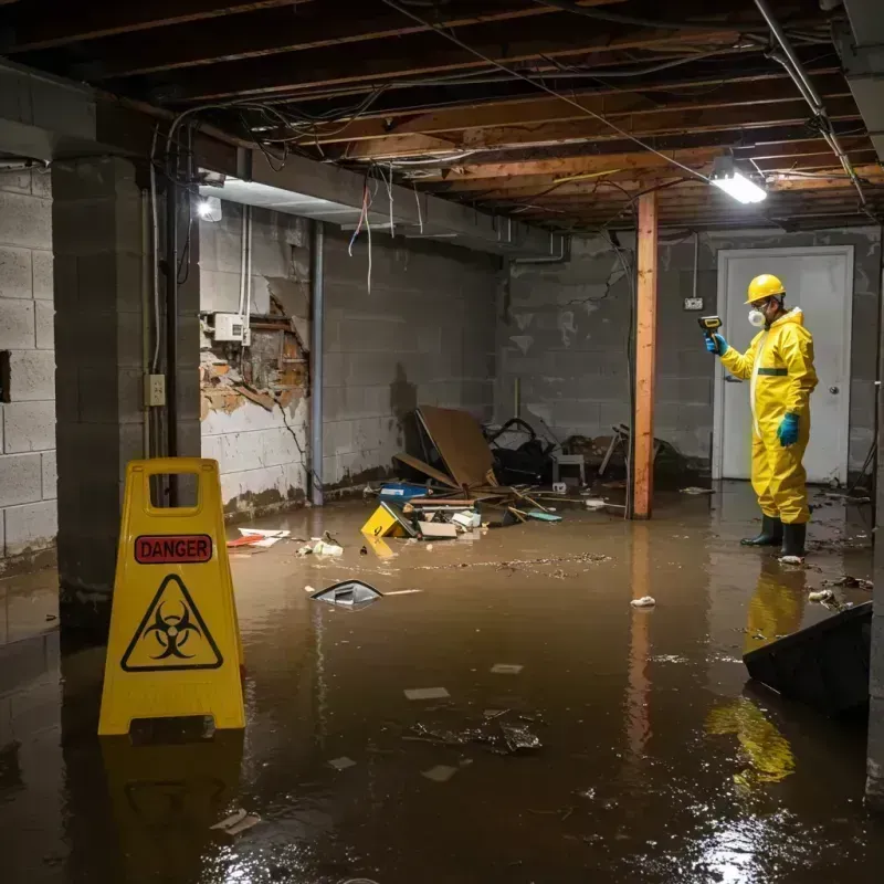 Flooded Basement Electrical Hazard in El Lago, TX Property